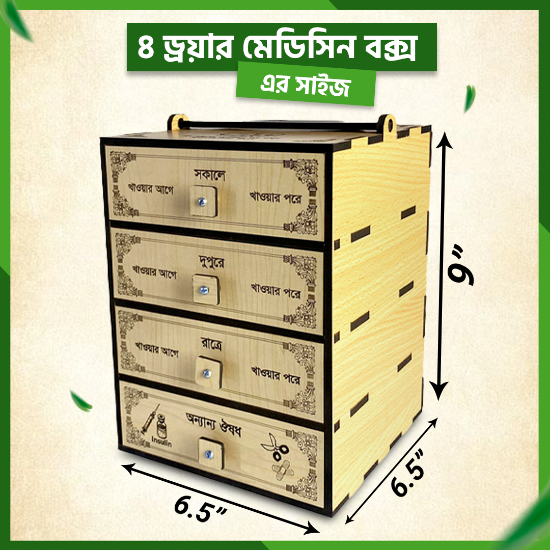 ৪ ড্রয়ার প্রিমিয়াম কোয়ালিটি মেডিসিন বক্স - Image 2