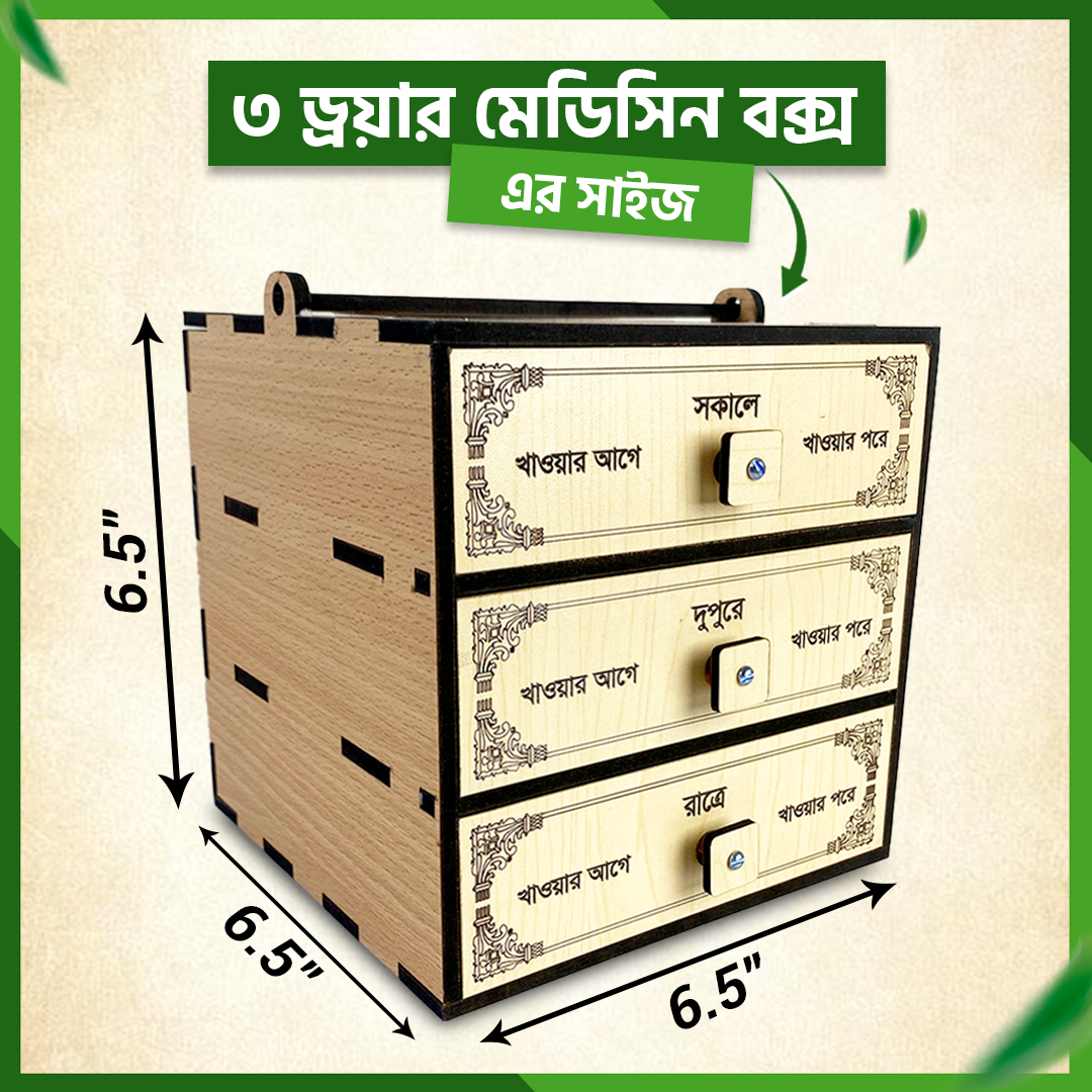 ৩ ড্রয়ার প্রিমিয়াম কোয়ালিটি মেডিসিন বক্স - Image 2